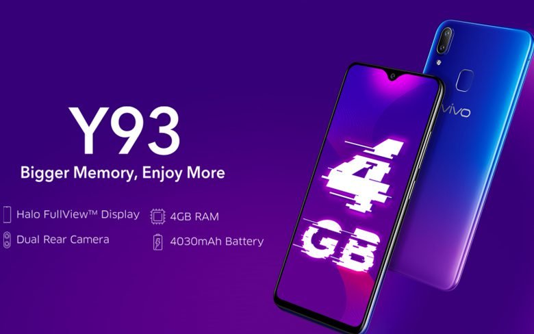 vivo to launch y93 3gb ram, 64gb storage variant