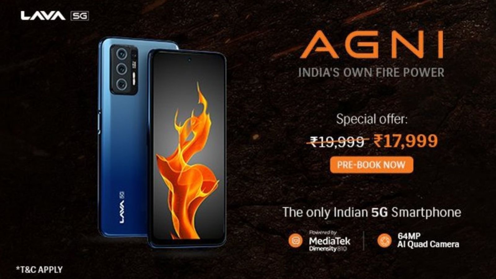 Lava Launches Agni 5G Smartphone With A Quad Camera Setup In India