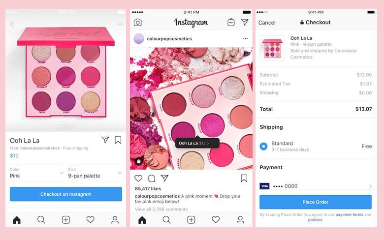 Instagram Checkout App Design