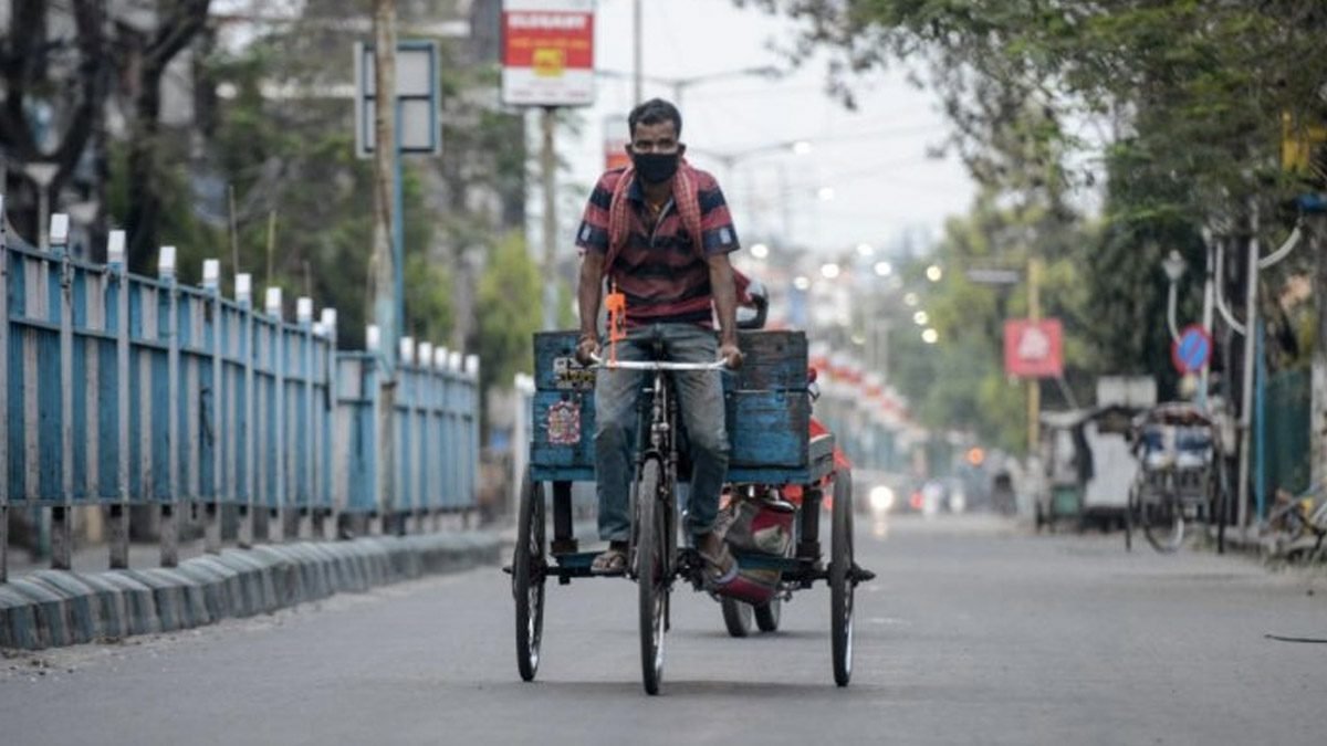 Man Pulling Rickshaw