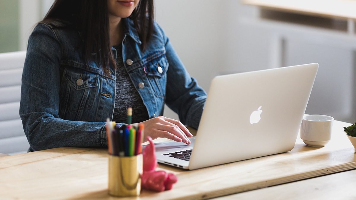 Woman Working On Mac