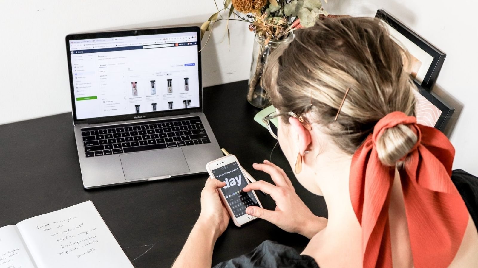 Woman Browsing eCom Platform