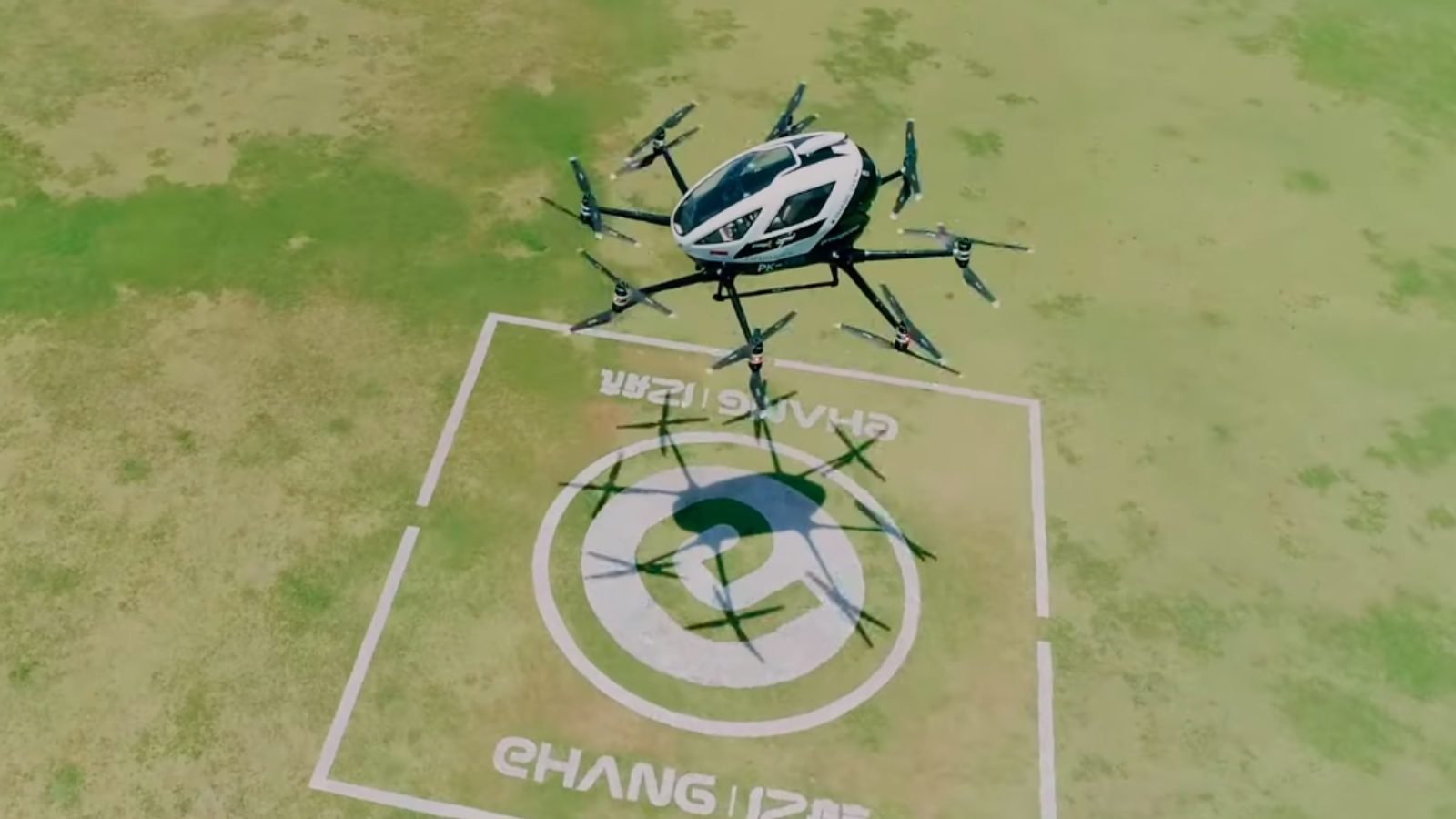 EHang eh216 self-driving eVTOL Air Taxi