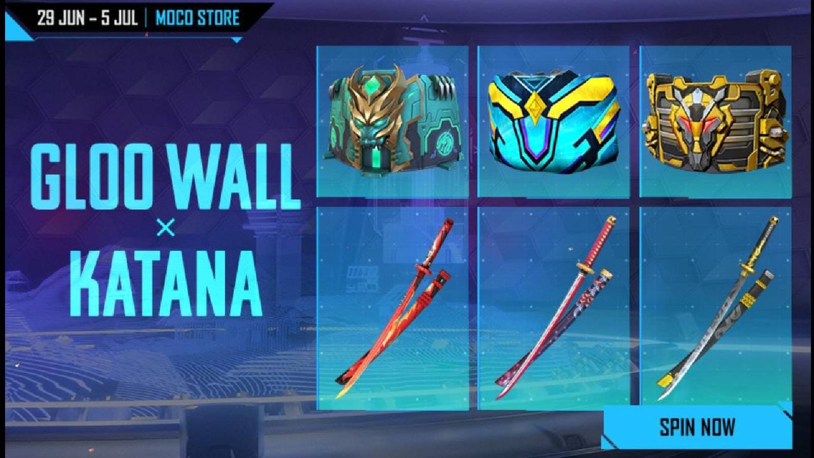 Free Fire Gloo Wall X Katana event