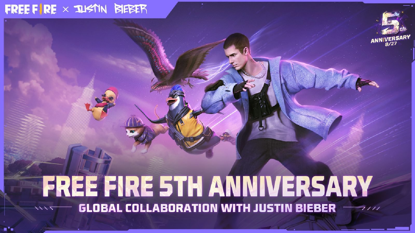 Free Fire X Justin Bieber collaboration