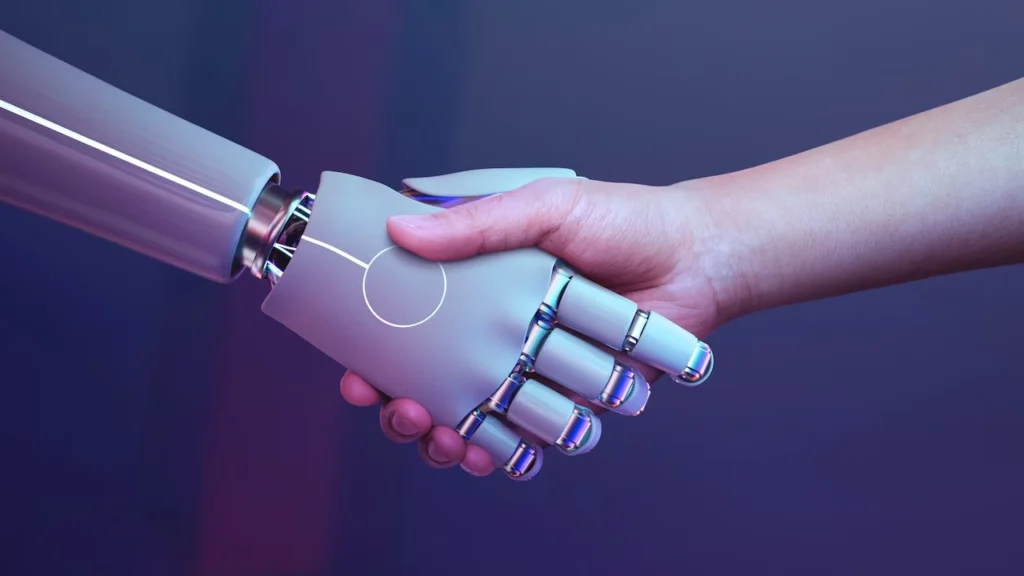 on device ai human handshake AI and Human