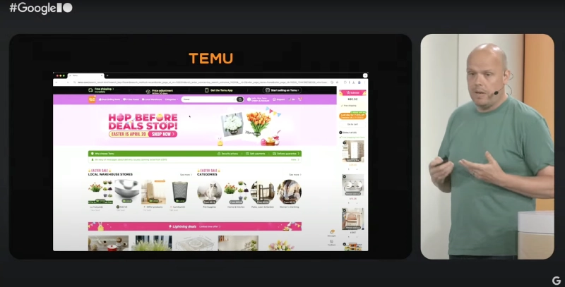 google io features temu google io features temu