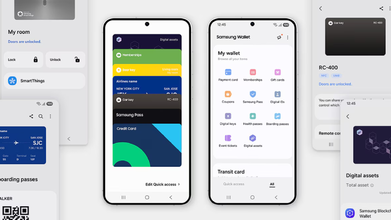 Samsung wallet screen