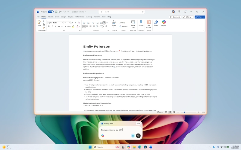 vision tito floating composer Microsoft Copilot