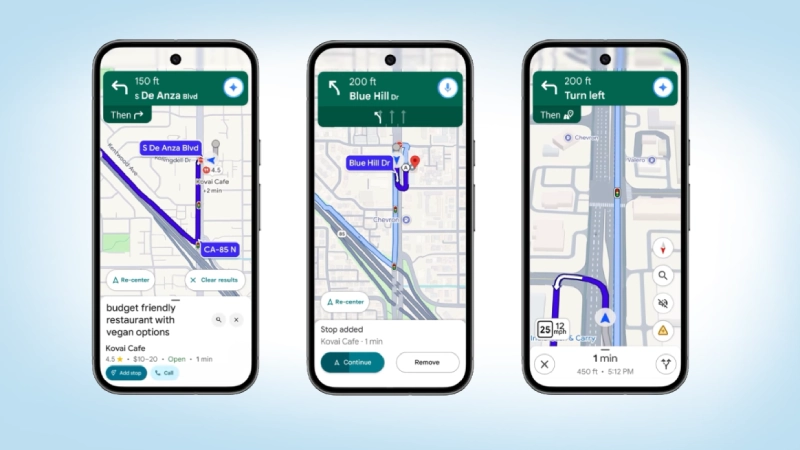 google map ai voice control Google Maps, Gemini AI