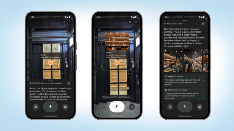 google map google lens Google Maps, Gemini AI