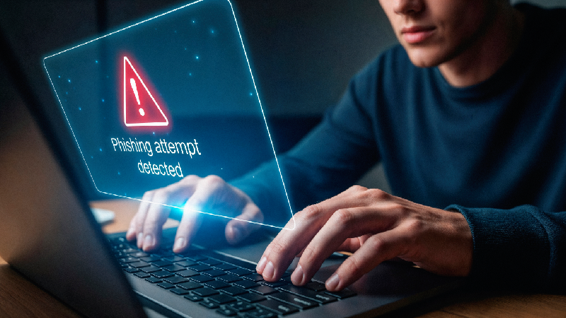 Phishing Attempt Detected on Laptop/ Cybersecuity Risk