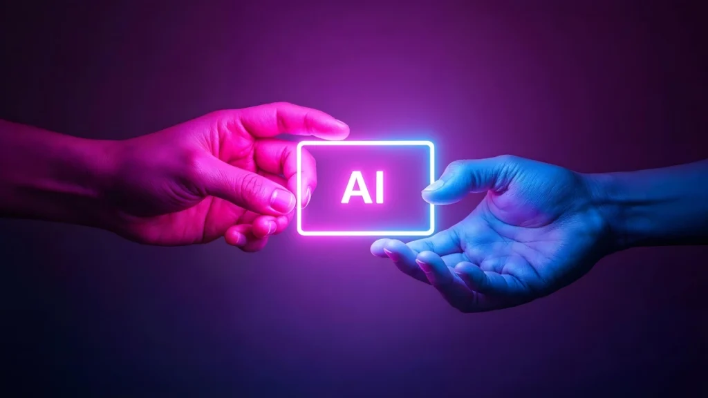personlized ai Hands Holding a Neon Sign Depicting Personalized AI