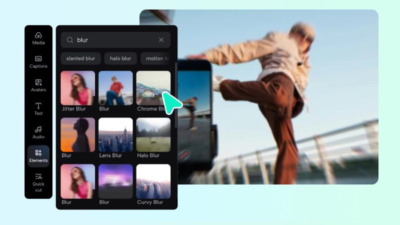 Pippit AI blur video
