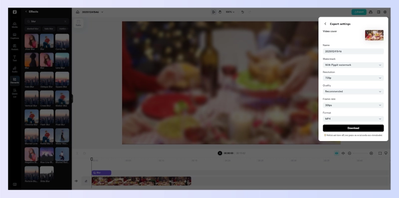 Pippit AI Conceal chat messages