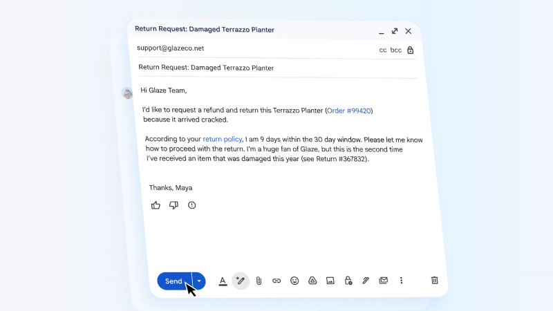 ai writting gmail gemini AI Gmail