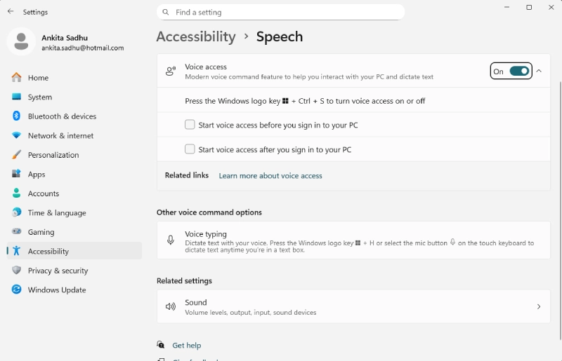 windows 11 voice access windows 11 insider update